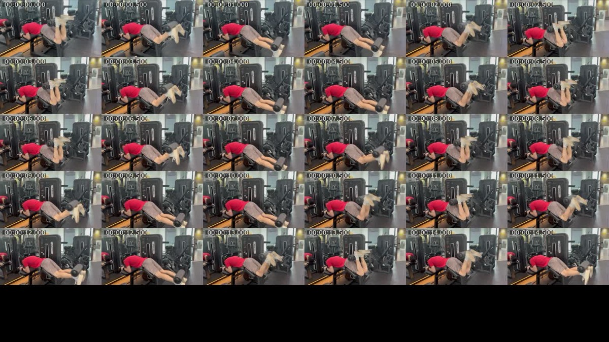练腿视频 contact sheet